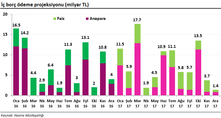 iç borç ödeme projeksiyonu